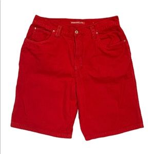 red corduroy shorts 36W